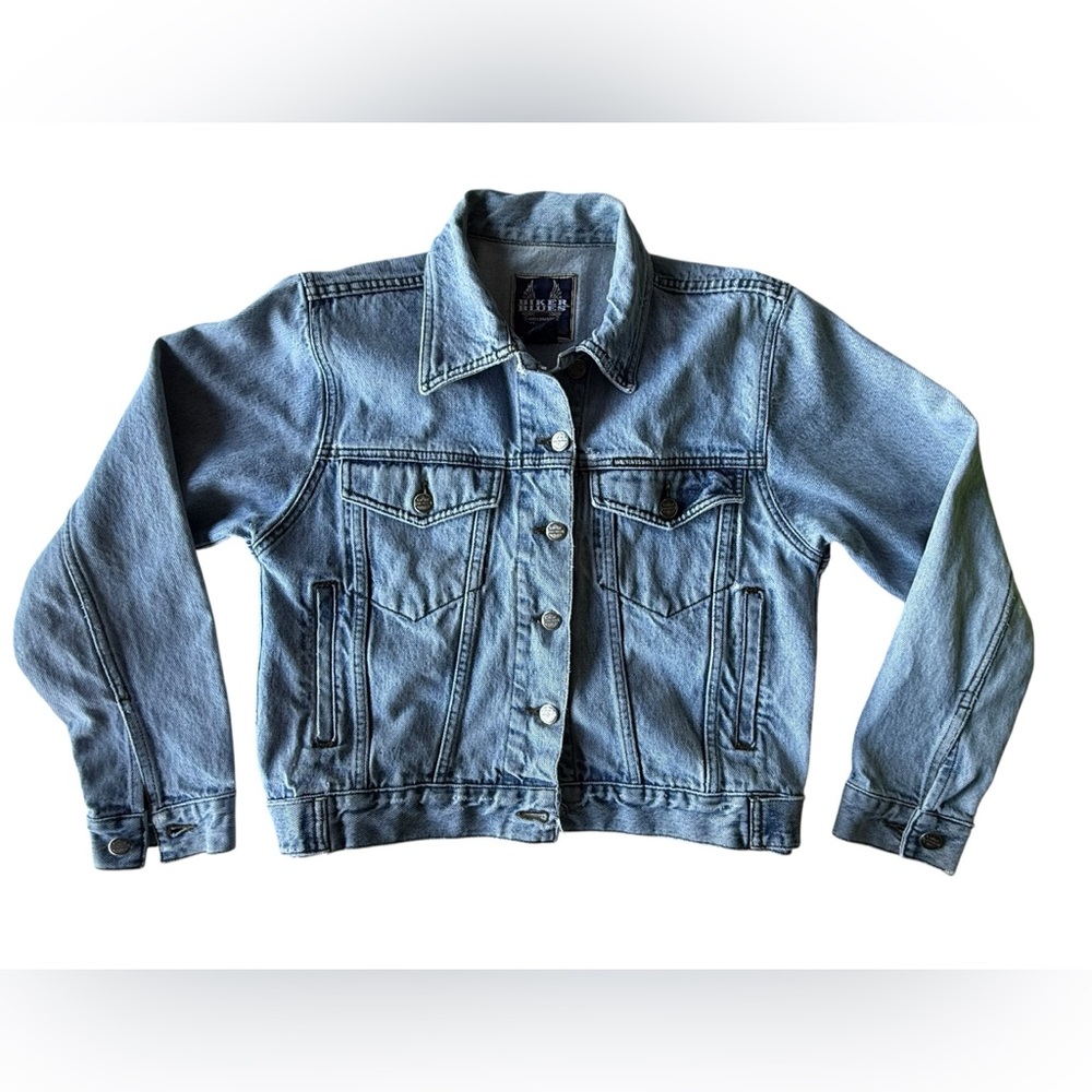 Vintage 90s Harley Davidson Denim Trucker Jacket, Women’s Small embroidered - Picture 2 of 12